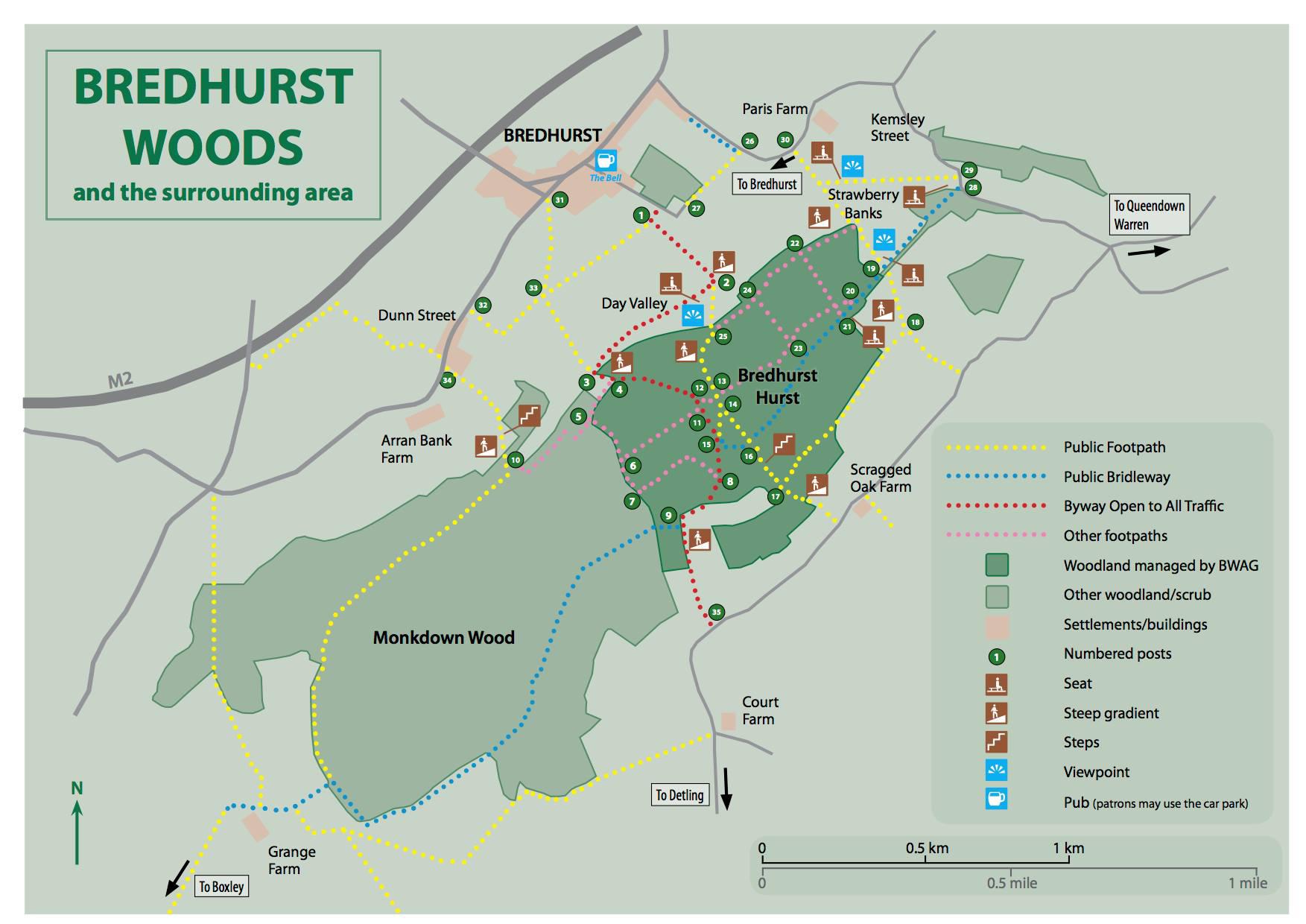 Map of Bredhurst Woods
